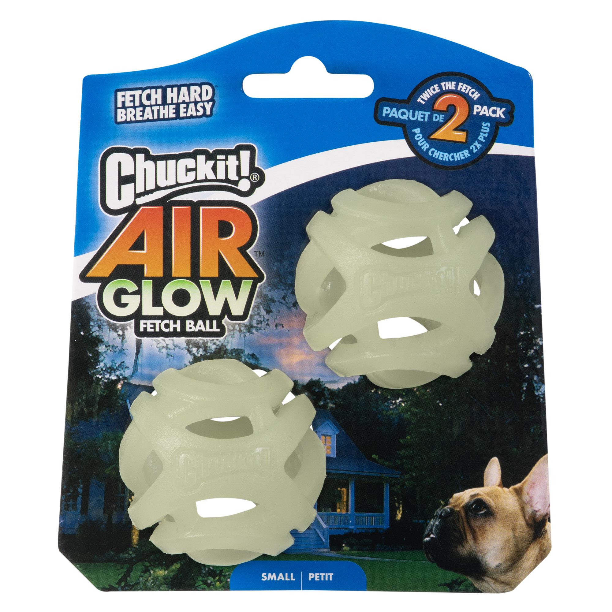 Chuckit! Max Glow Air Fetch Gece Parlayan 2'li Köpek Oyun Topu (Küçük Boy) - Oyun Topları ve Frizbiler