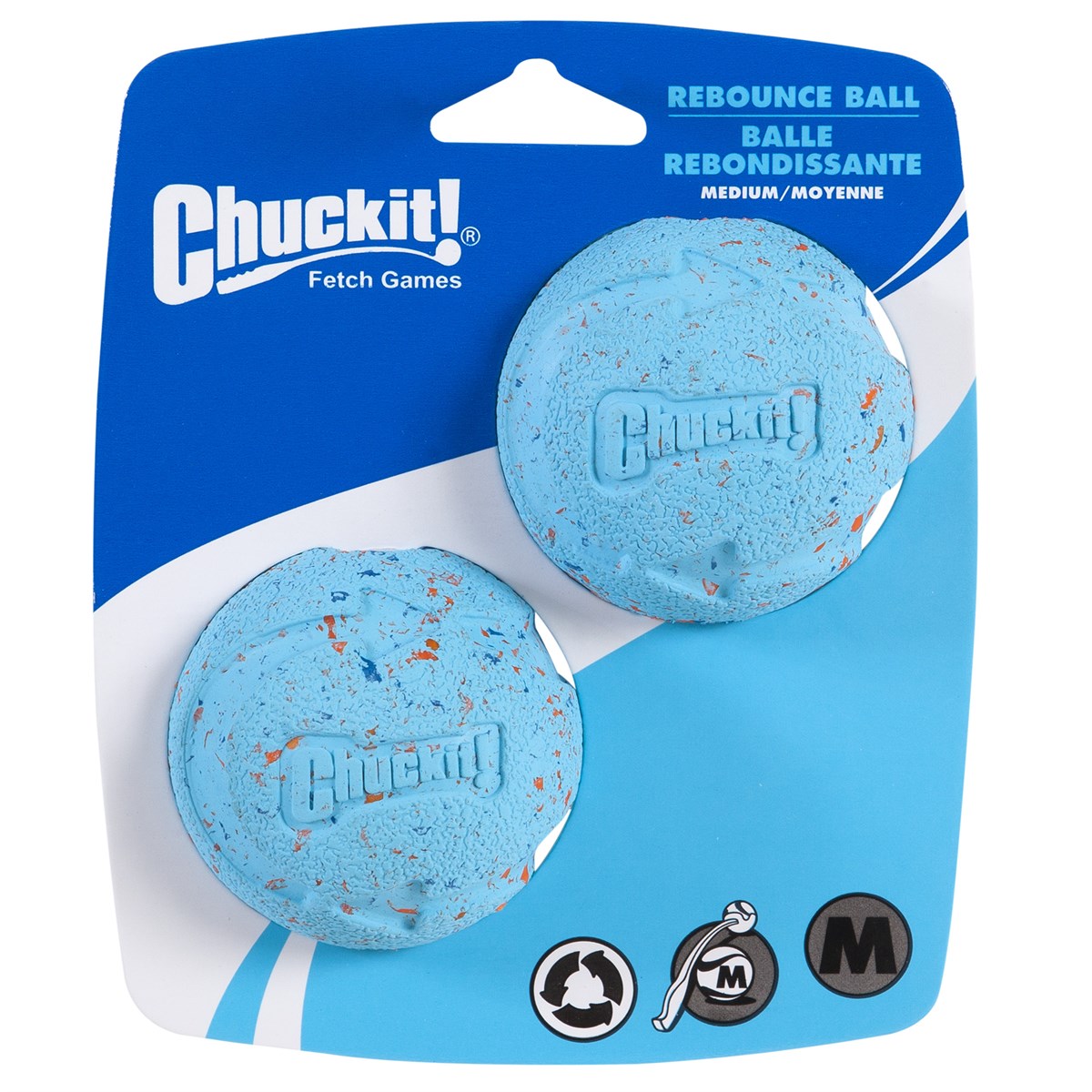 Chuckit! Rebounce Ball 2'li Doğa Dostu Köpek Oyun Topu (Orta Boy) - Oyun Topları ve Frizbiler