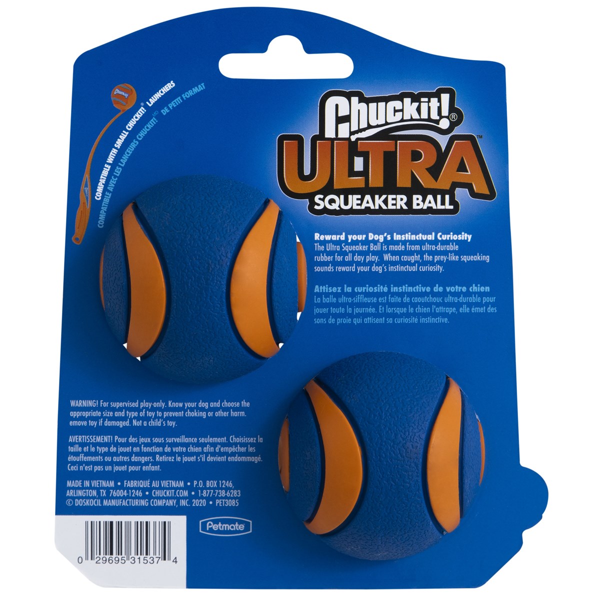 Chuckit! Ultra Squeaker 2'li Sesli Köpek Oyun Topu (Küçük Boy) - Oyun Topları ve Frizbiler