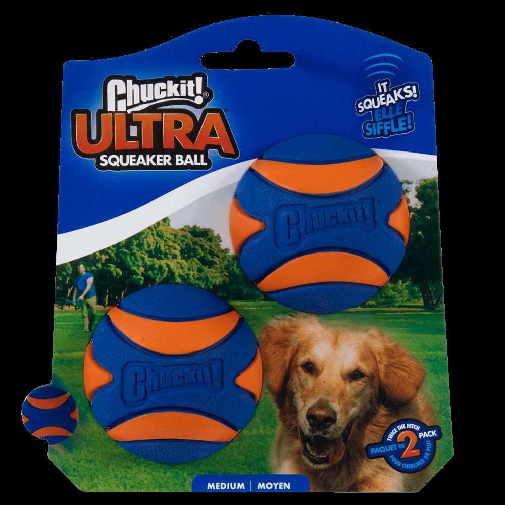 Chuckit! Utra Squeaker 2'li Sesli Köpek Oyun Topu (Orta Boy) - Köpek Oyuncakları