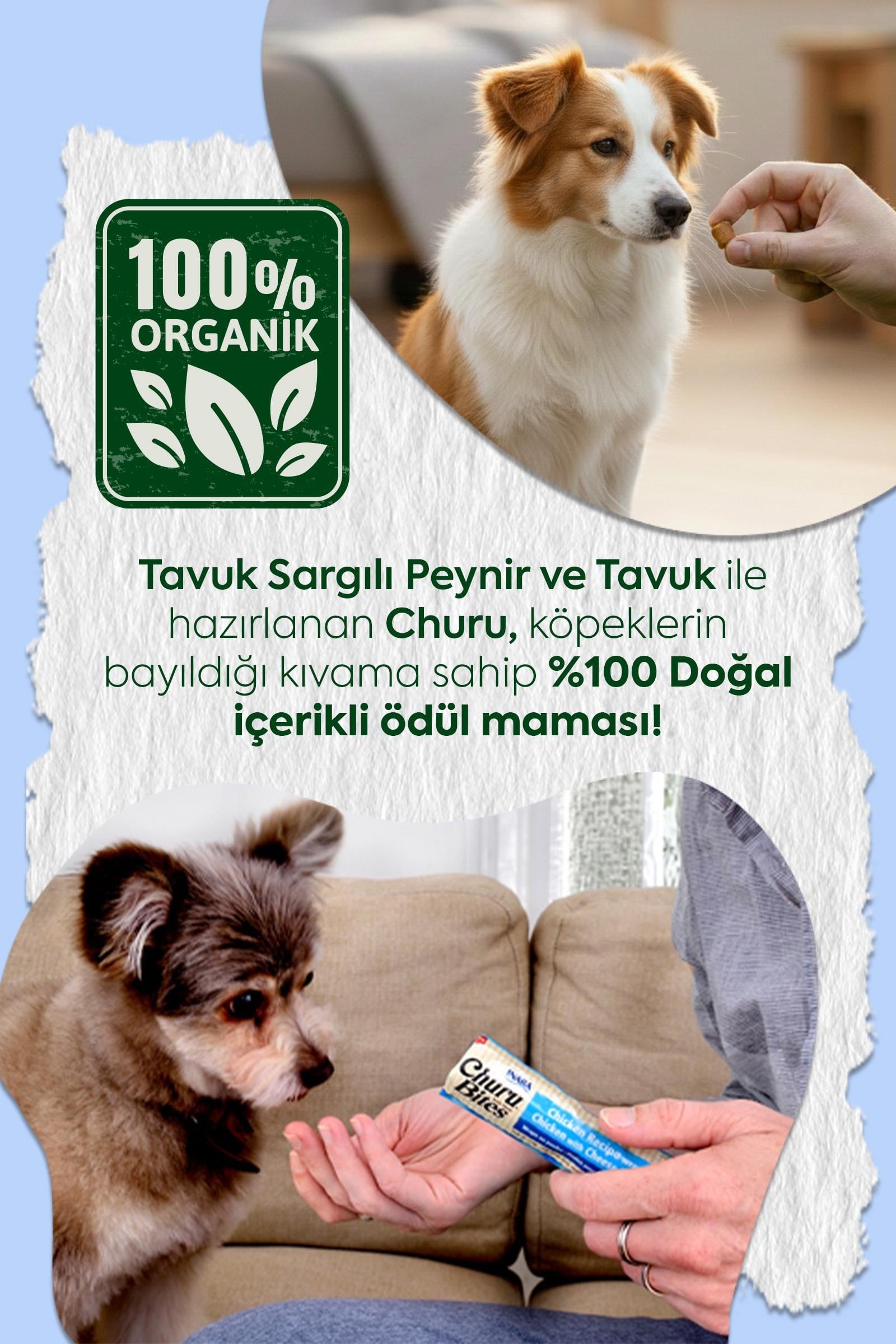 Churu Bites Köpekler için Tavuklu Ödül Maması - Ödül Mamaları ve Çiğnemeler