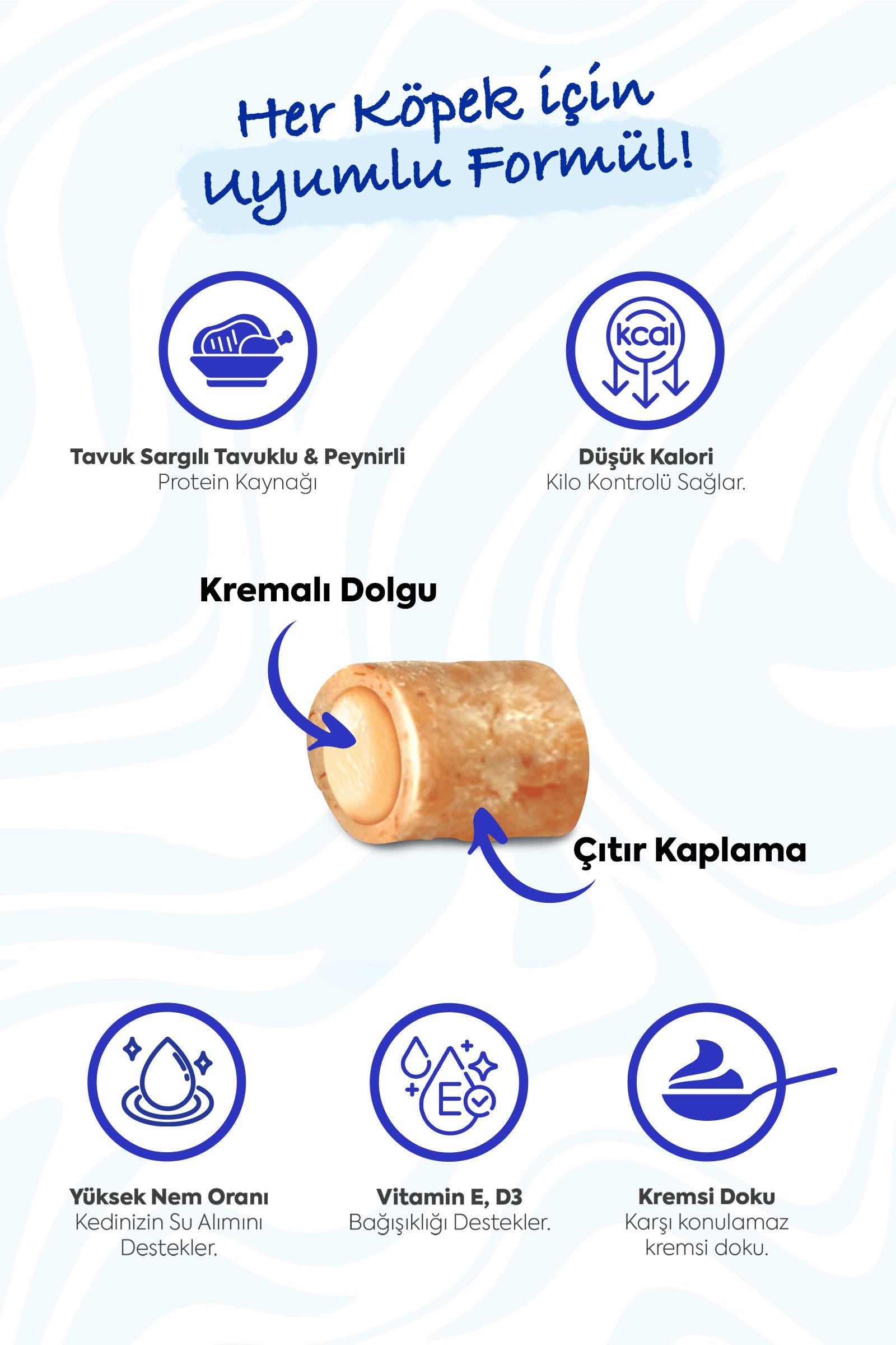Churu Fun Bites Sticks Tavuk Sargılı ve Peynirli Köpek Ödül Maması - Ödül Mamaları