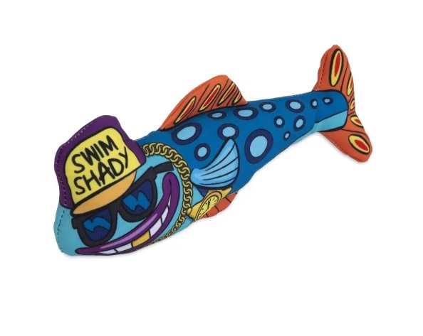 Fat Cat Swim Shaddy Kedi Otlu Dayanıklı Kanvas Kumaş Kedi Oyuncağı - Kumaş ve Peluş Oyuncaklar