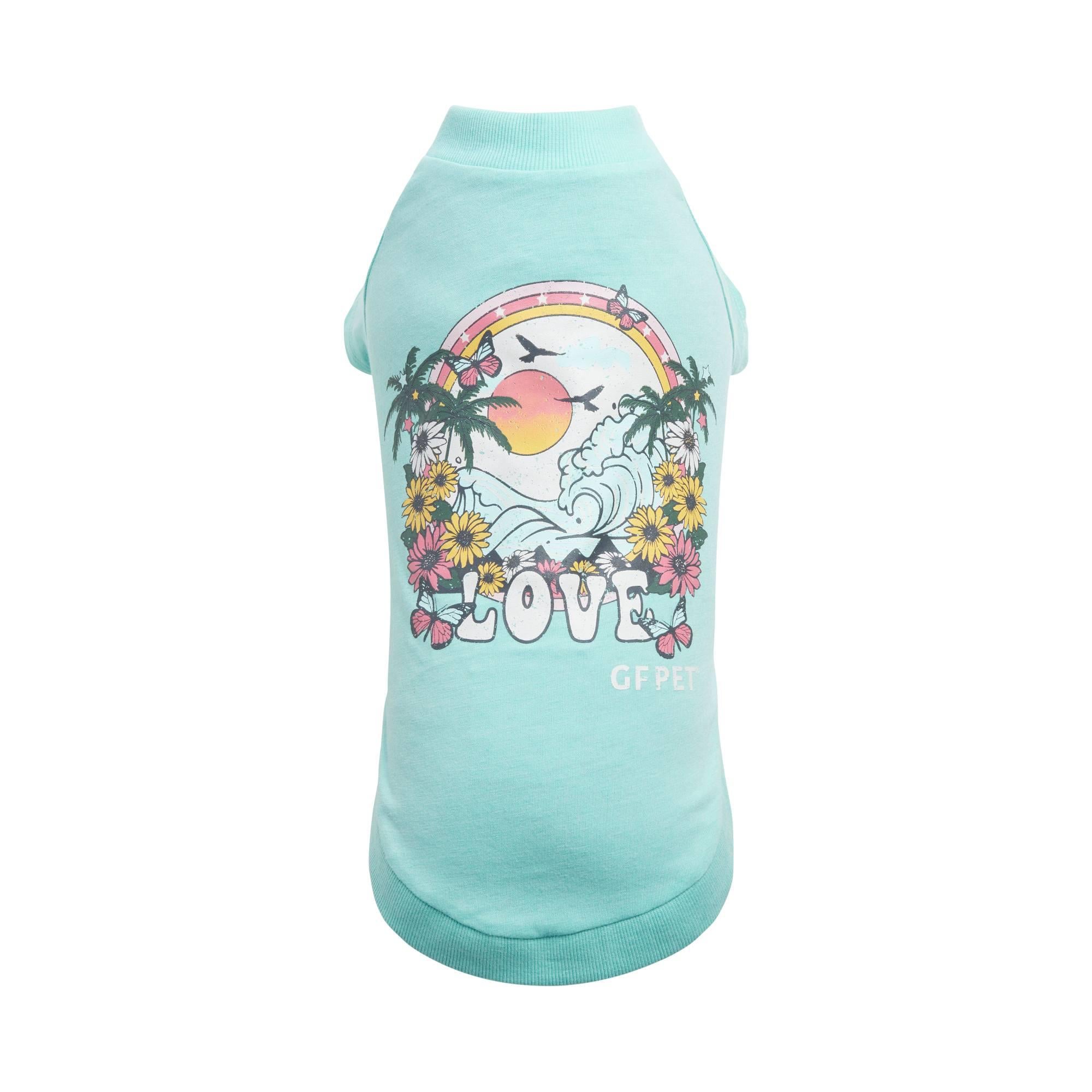 GF Pet Graphic Tee Köpek Tshirt - Aqua - Köpek Kıyafetleri