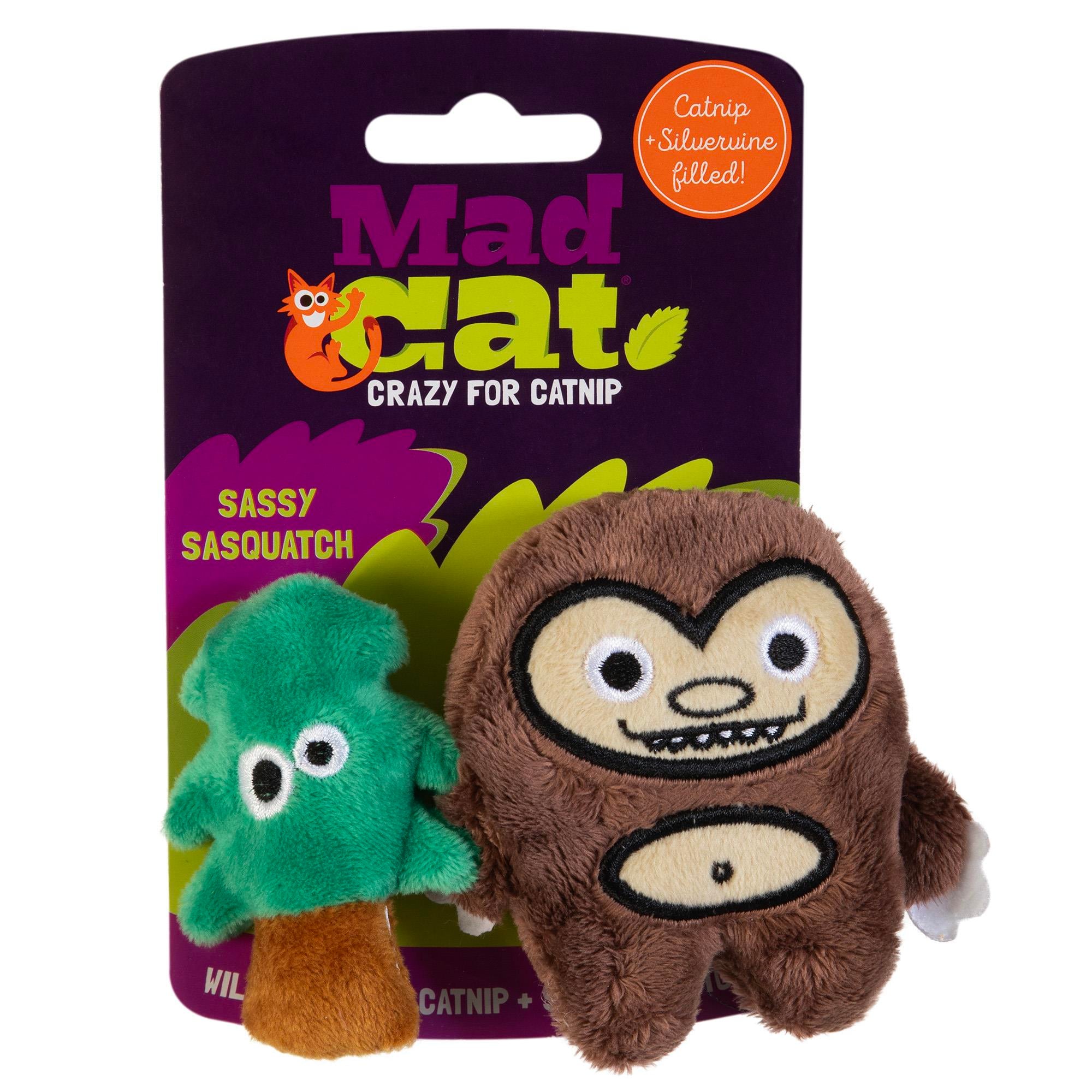 Mad Cat Sassy Sasquatch Kedi Otlu ve Matatabili 2'li Kedi Oyuncağı  - Kumaş ve Peluş Oyuncaklar