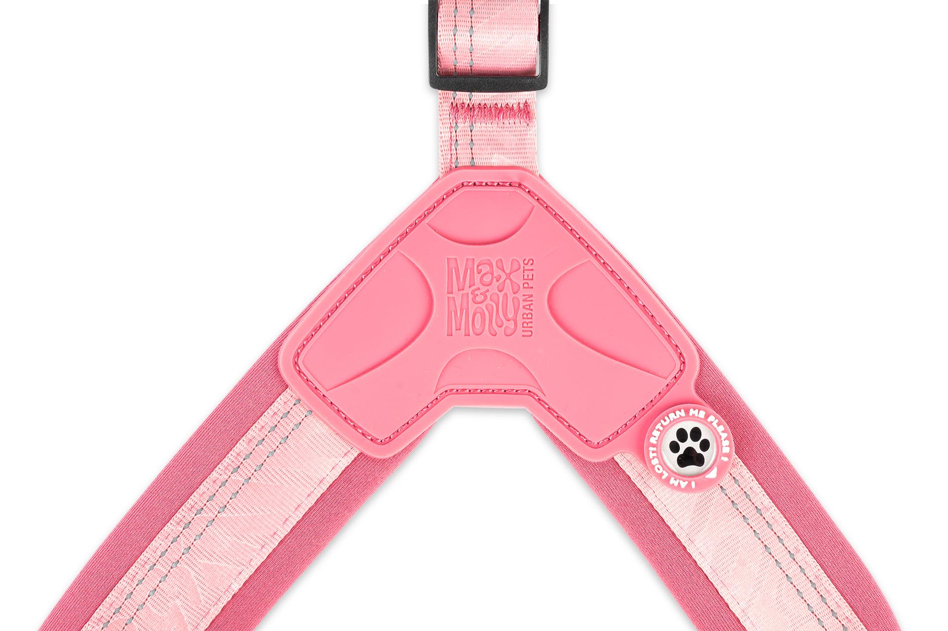 Matrix 2.0 Akıllı Künyeli Q-Fit Köpek Göğüs Tasması  - Rose (XXS) - Göğüs Tasmaları