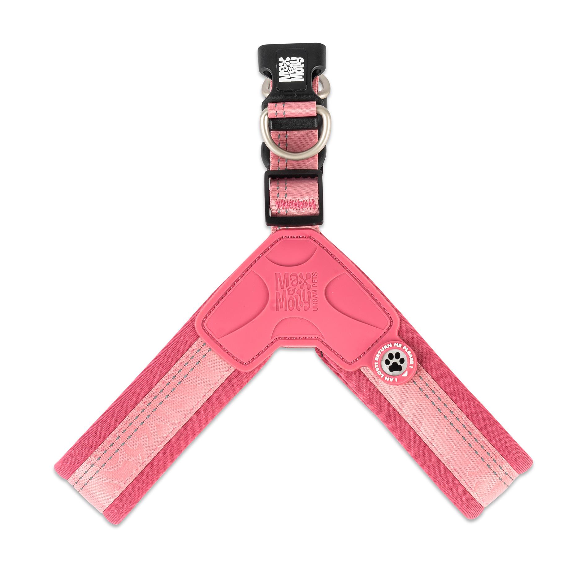 Matrix 2.0 Akıllı Künyeli Q-Fit Köpek Göğüs Tasması  - Rose (XXS) - Göğüs Tasmaları