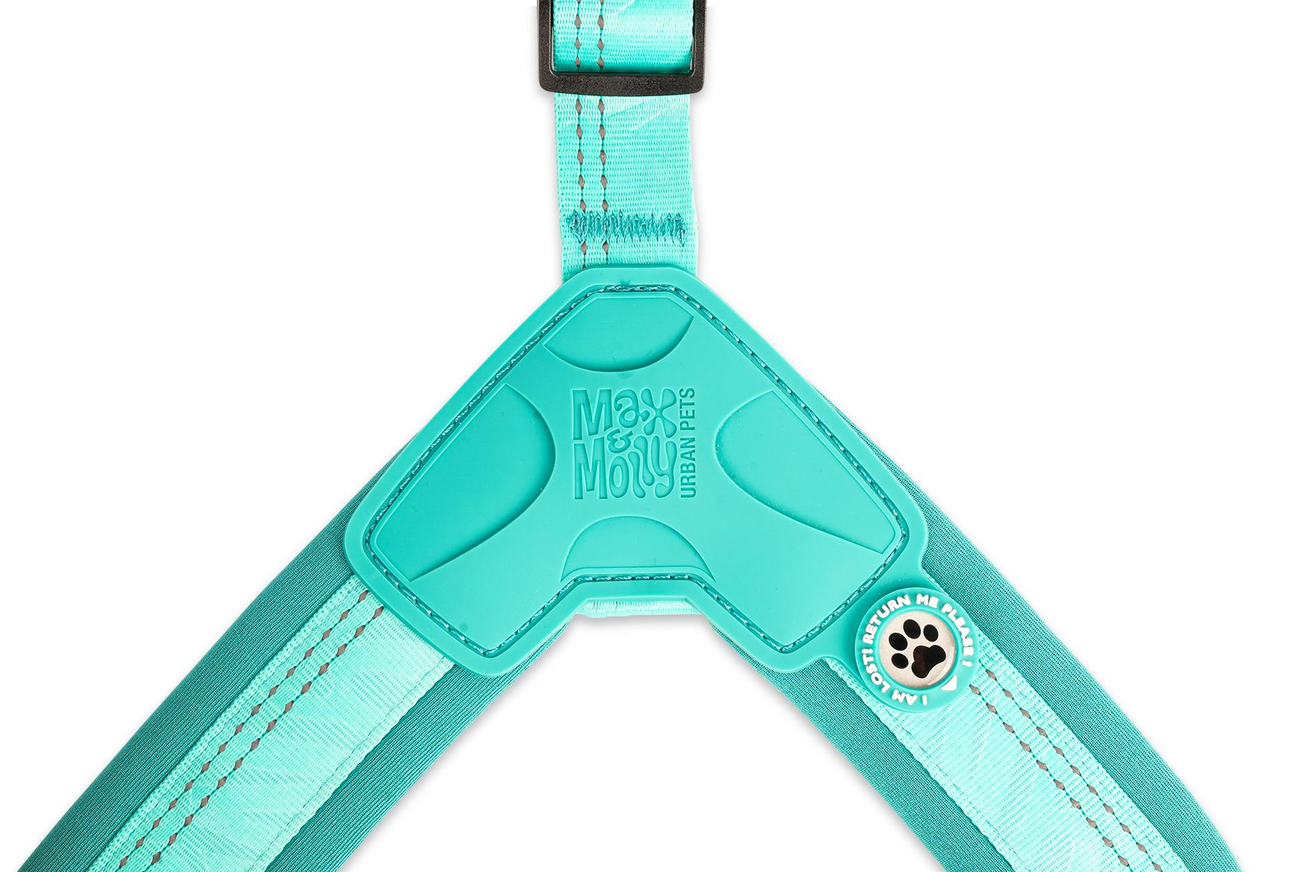 Matrix 2.0 Akıllı Künyeli Q-Fit Köpek Göğüs Tasması  - Turquoise (XXS) - Göğüs Tasmaları