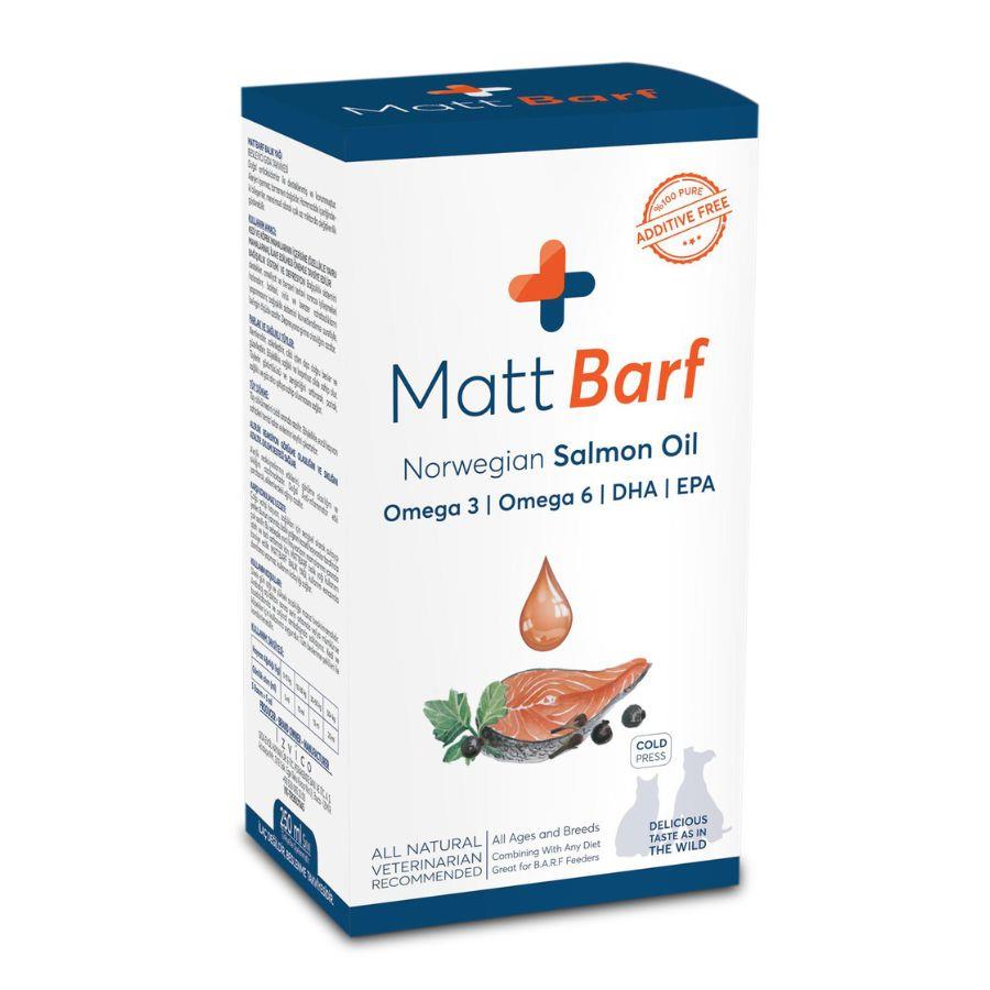Matt Barf Kedi ve Köpekler için Somon Yağı 250ml - Köpek Ödülleri ve Ek Besinleri