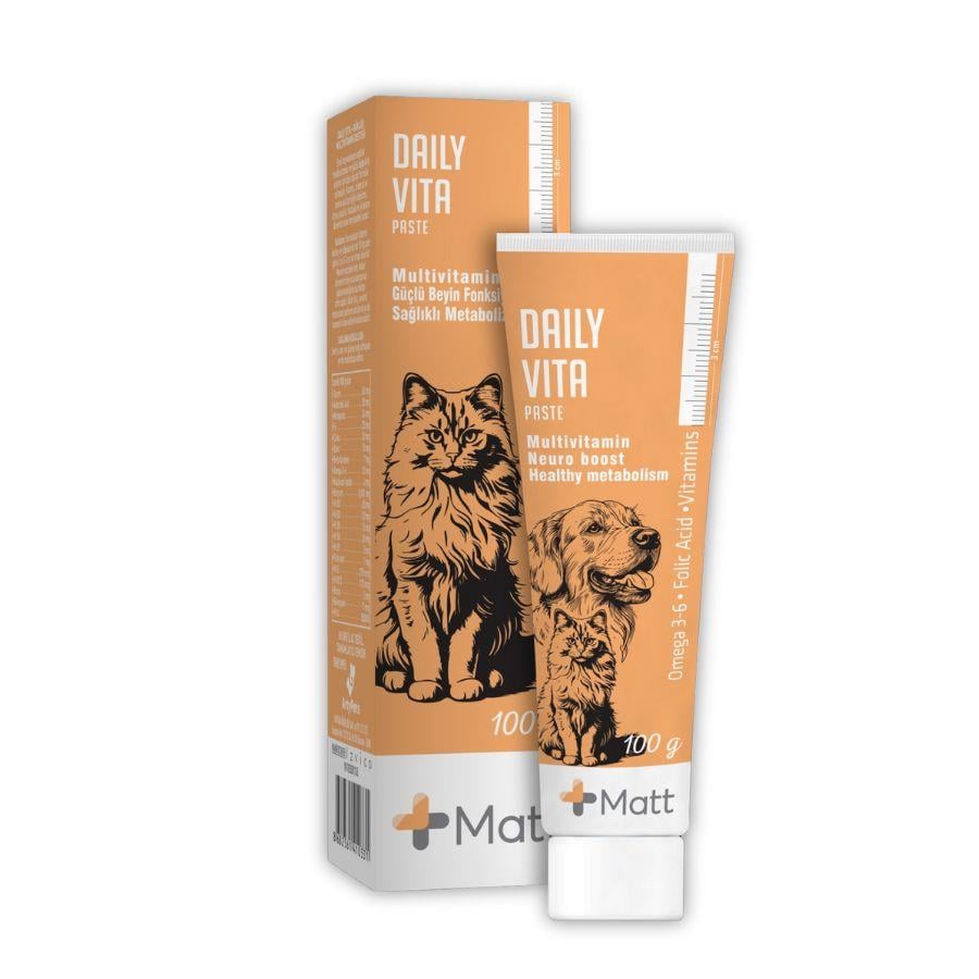 Matt Daily Vita Multi Vitamin Kedi ve Köpek Macunu 100gr - Kedi Macunları
