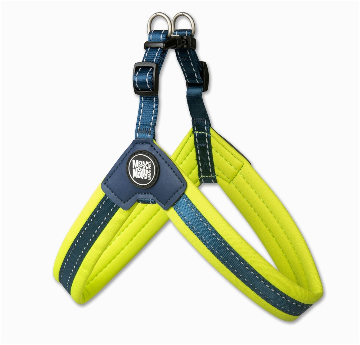 Max & Molly Q-Fit Matrix Lime Green Göğüs Tasması - Göğüs Tasmaları
