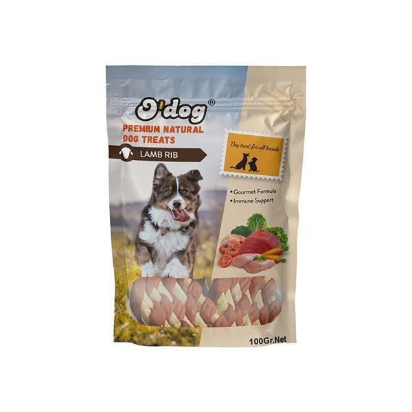 O Dog Kuzu Parçacıklı Sargılı Köpek Ödülü 100 Gr