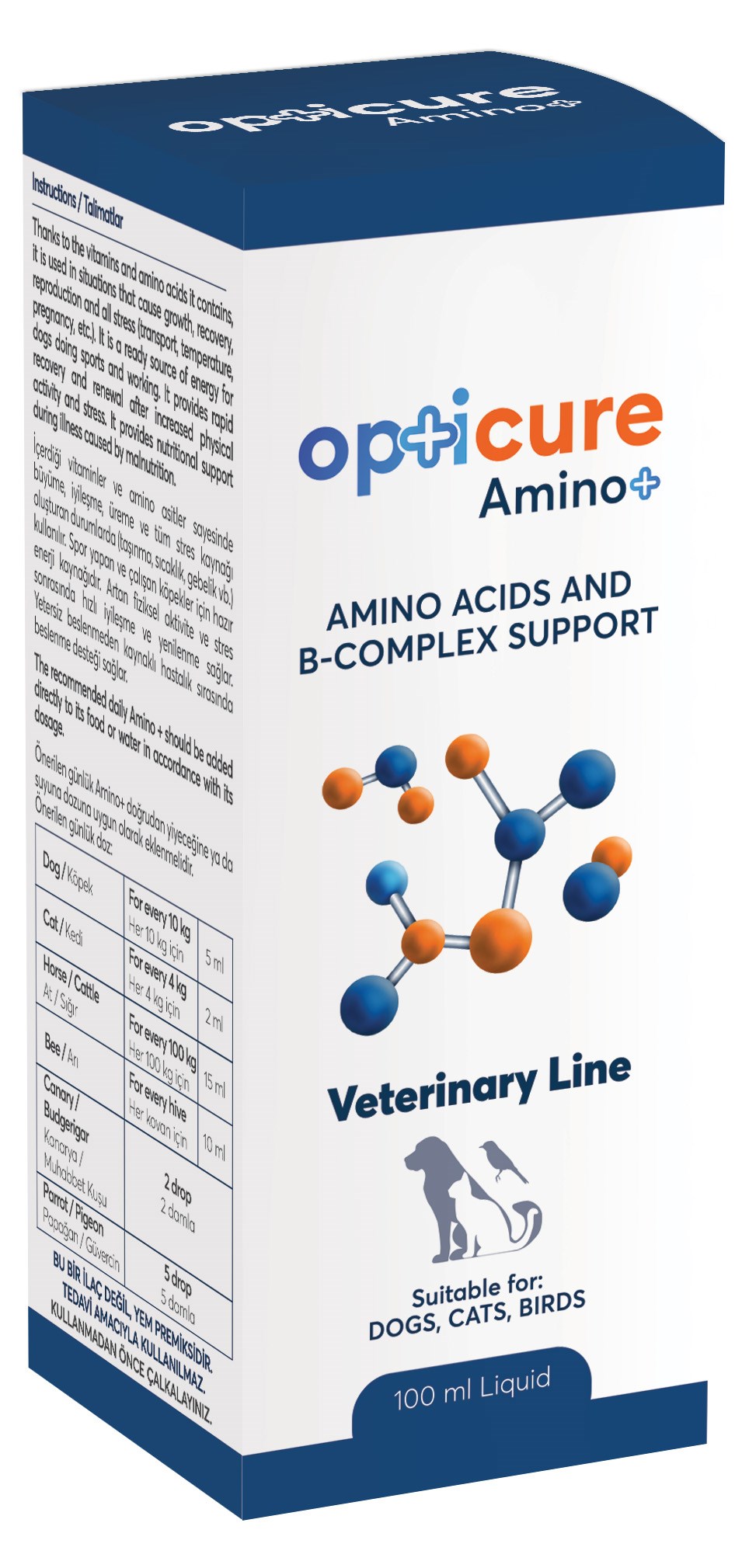 Opticure Amino+ Cat Dog 100ml - Kedi Ödülleri ve Ek Besinleri