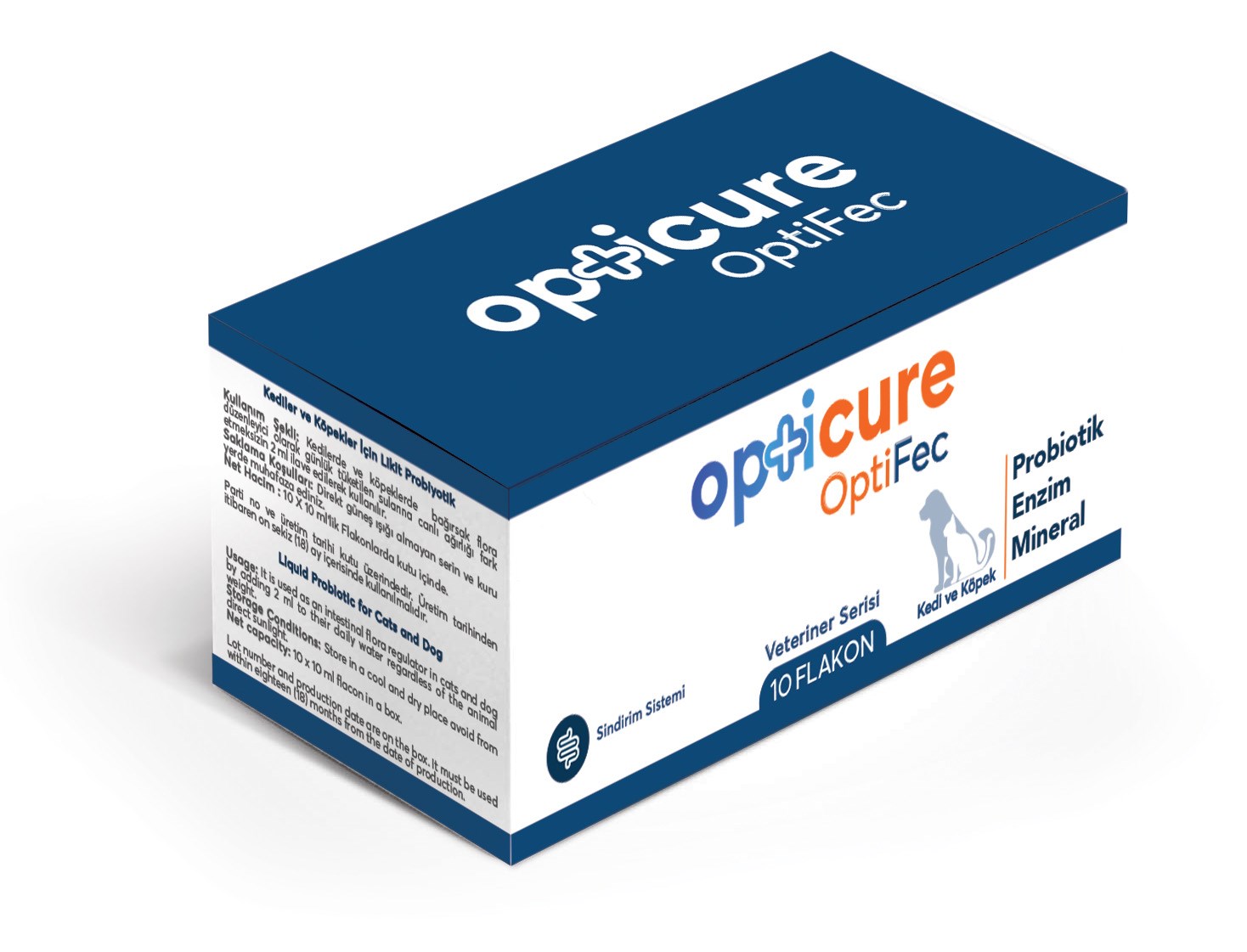Opticure OptiFec Cat Dog 10x10ml - Kedi Ödülleri ve Ek Besinleri