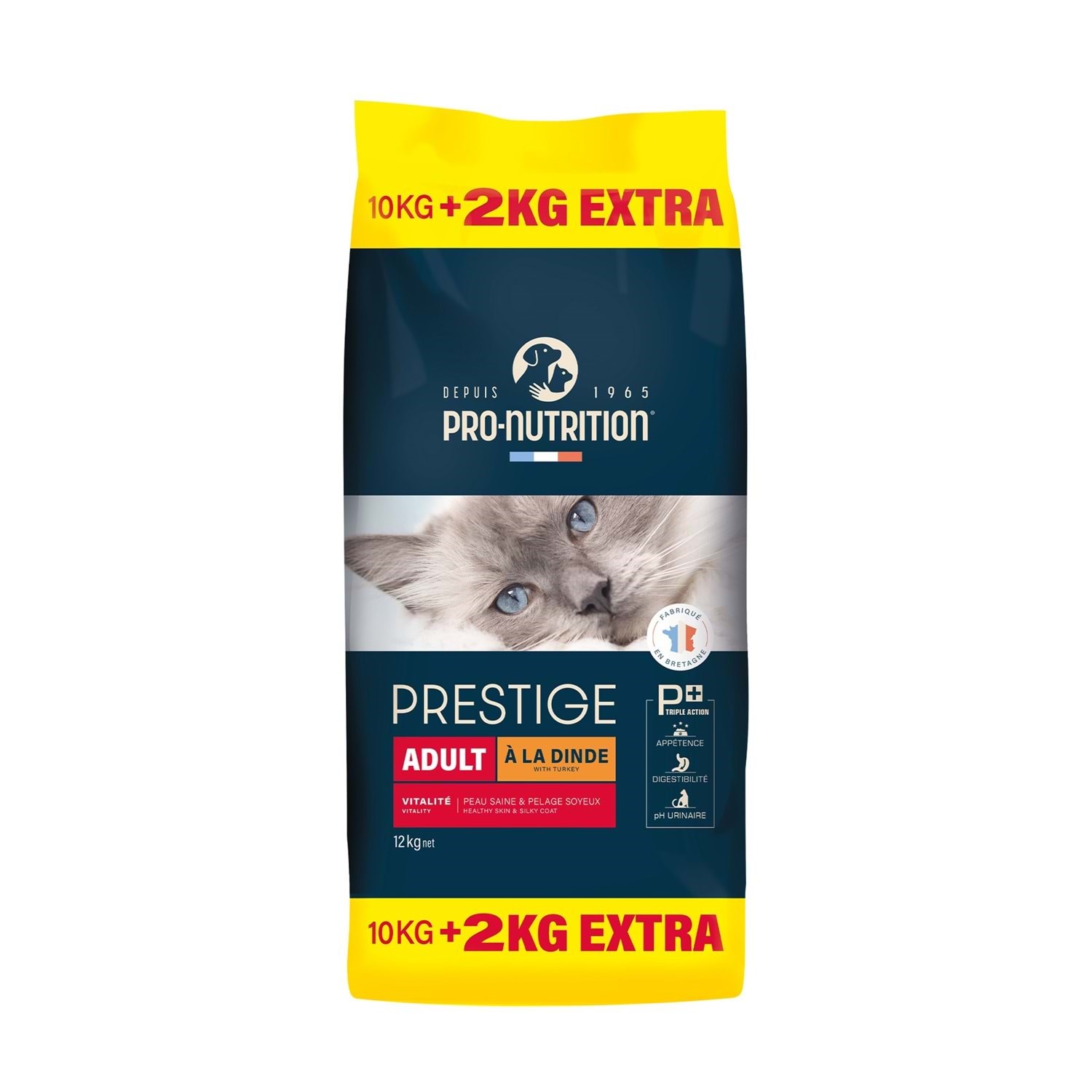 Pro Nutrition Prestige Dinde Hindili Yetişkin Kedi Maması10+2 KG - Kedi Kuru Mamaları