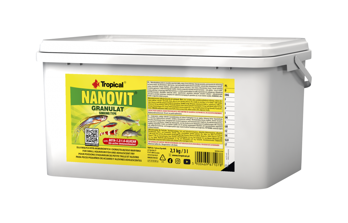 Tropical Nanovit Garanulat 3Lt/2,1Kg