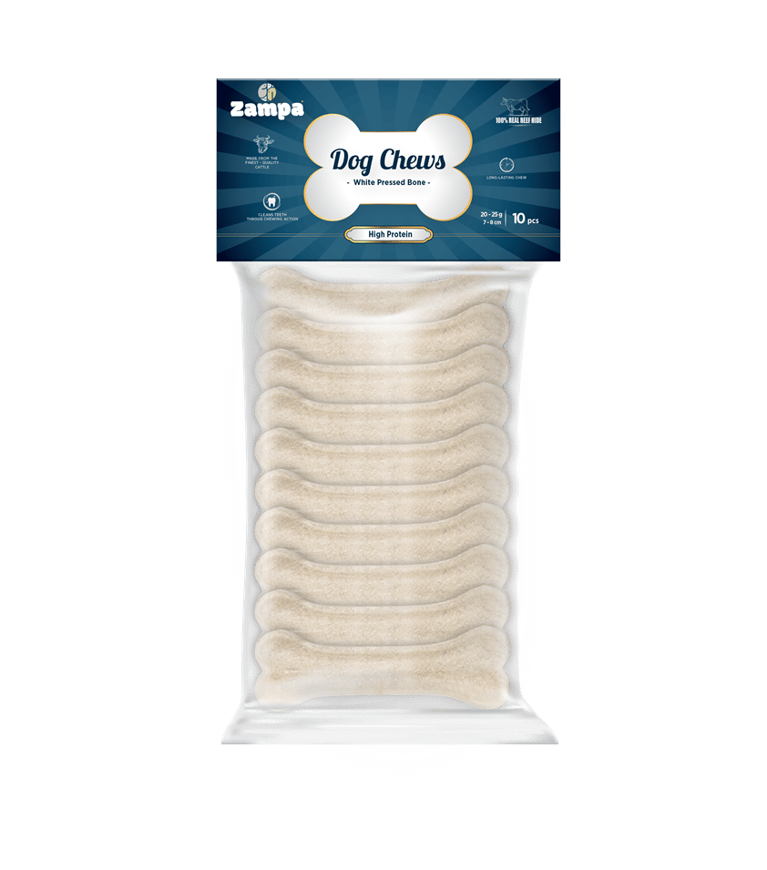 Zampa Beyaz Press Kemik Köpek Ödülü 10 lu 20-25g - Çiğneme & Kemikler