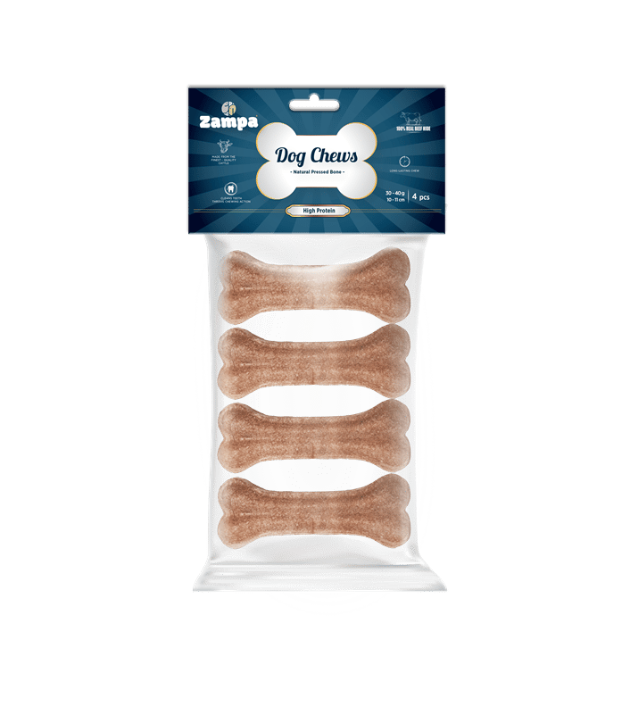 Zampa Natürel Press Kemik Köpek Ödülü 4 lü 30-40g - Çiğneme & Kemikler