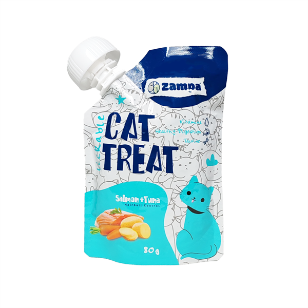 Zampa Puding Kedi Ödülü - Somon  & Ton Balıklı - 80g