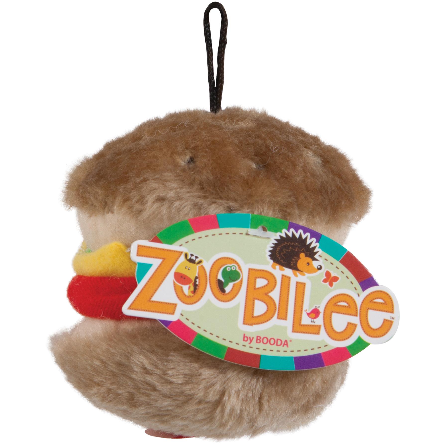Zoobilee Peluş Hamburger Sesli Köpek Oyuncağı (Orta Boy) - Kumaş ve Peluş Oyuncaklar