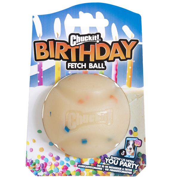 Chuckit! Birthday Doğum Günü Temalı Köpek Oyun Topu (Orta Boy) - Oyun Topları ve Frizbiler