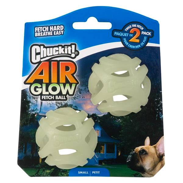 Chuckit! Max Glow Air Fetch Gece Parlayan 2'li Köpek Oyun Topu (Küçük Boy) - Oyun Topları ve Frizbiler