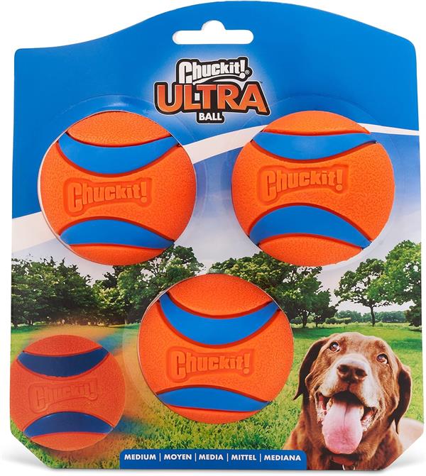 Chuckit! Ultra Ball 3'lü Köpek Oyun Topu (Orta Boy) - Oyun Topları ve Frizbiler