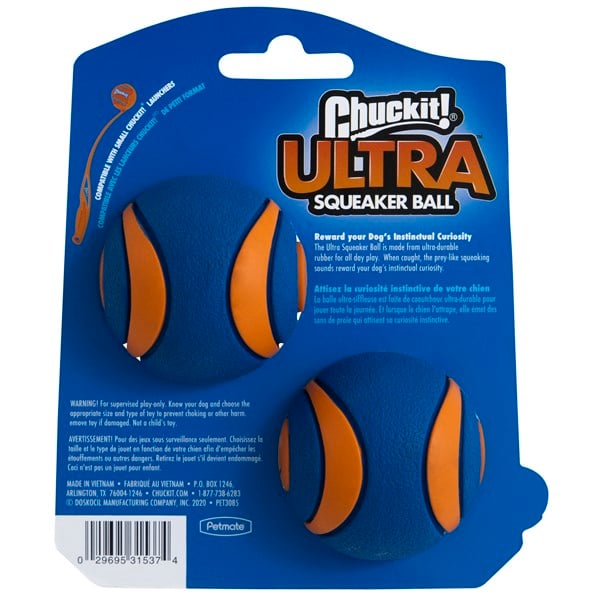 Chuckit! Ultra Squeaker 2'li Sesli Köpek Oyun Topu (Küçük Boy) - Oyun Topları ve Frizbiler