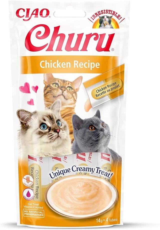 Ciao Churu Cream Tavuklu Kedi Ödül Kreması 4 x 14 Gr