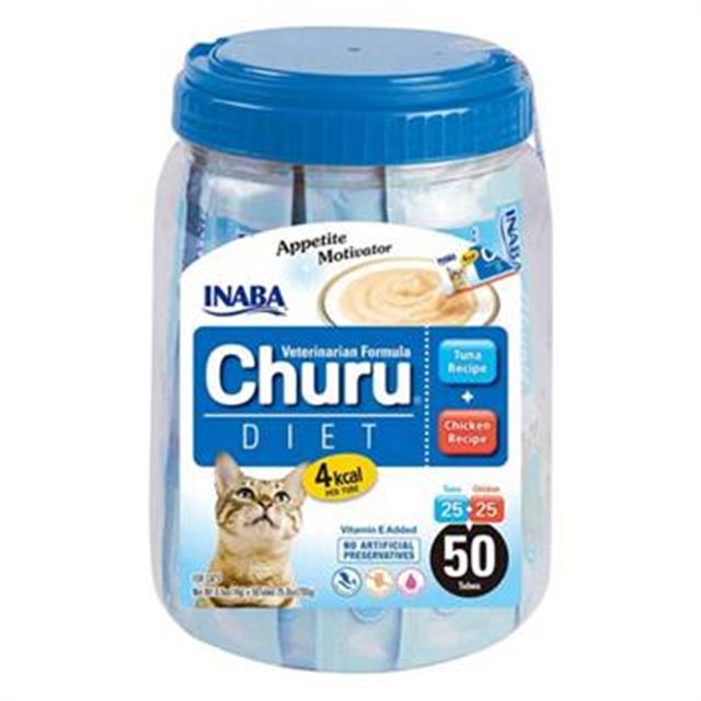 Ciao Churu Cream Tuna ve Tavuklu Diyetli Kedi Ödül Kreması 50 x 14 Gr - Kedi Ödülleri