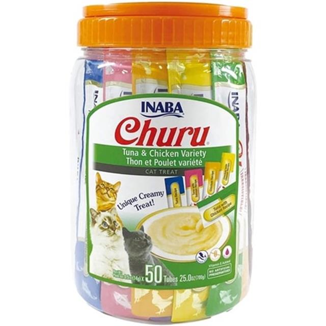 Ciao Churu Cream Tuna ve Tavuklu Kedi Ödül Kreması 50 x 14 Gr