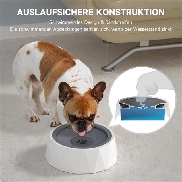 ELS Pet Sıçrama Önleyici Kedi&Köpek Diamond Su Kabı, 1L
