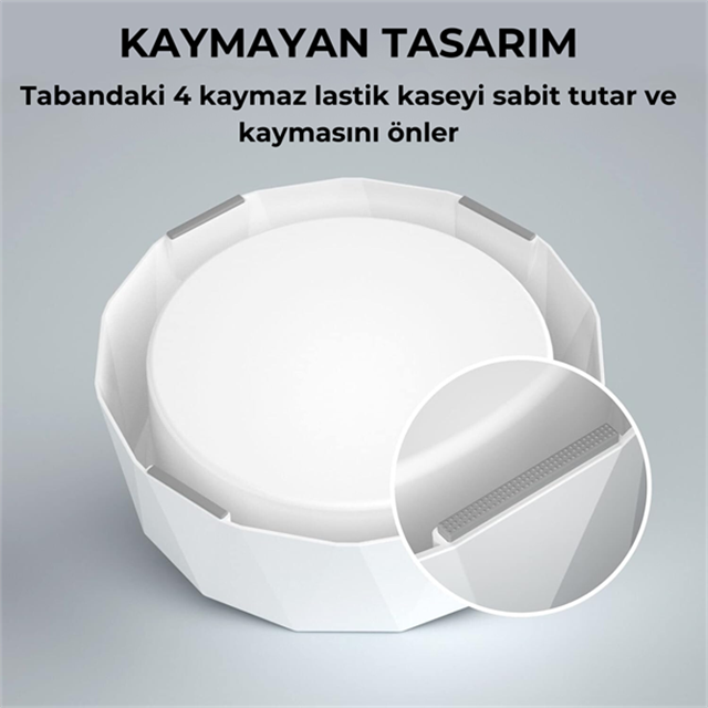 ELS Pet Sıçrama Önleyici Kedi&Köpek Diamond Su Kabı, 1L