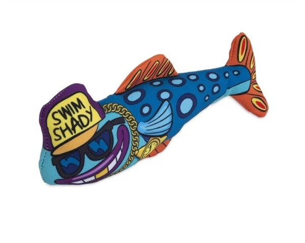 Fat Cat Swim Shaddy Kedi Otlu Dayanıklı Kanvas Kumaş Kedi Oyuncağı - Kumaş ve Peluş Oyuncaklar