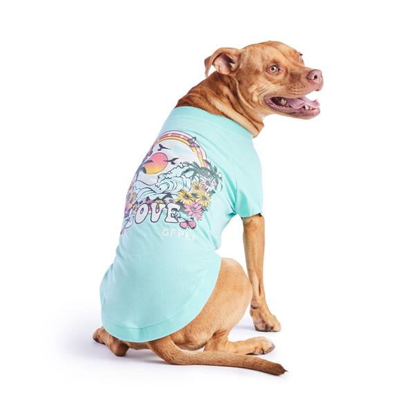 GF Pet Graphic Tee Köpek Tshirt - Aqua - Köpek Kıyafetleri