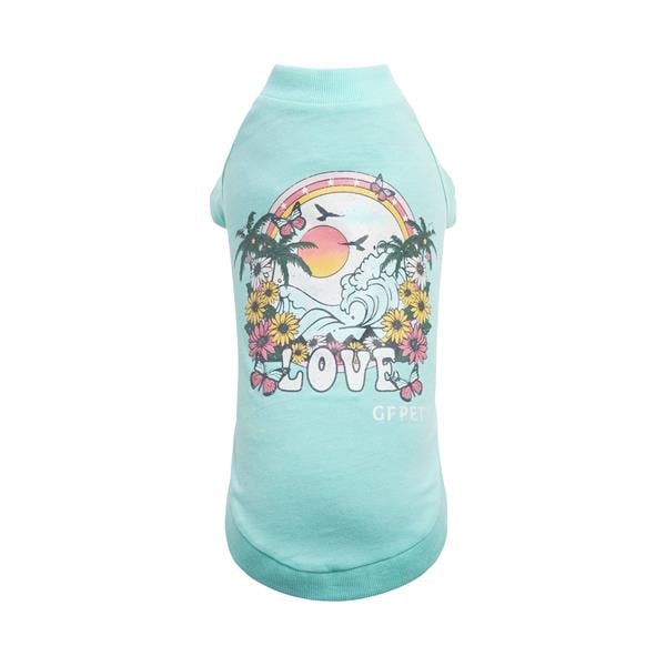 GF Pet Graphic Tee Köpek Tshirt - Aqua - Köpek Kıyafetleri
