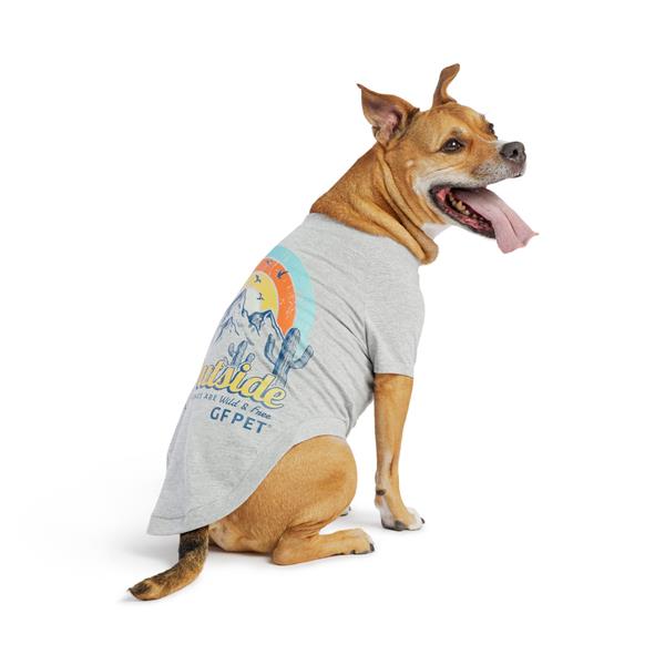 GF Pet Graphic Tee Köpek Tshirt - Gri - Köpek Kıyafetleri