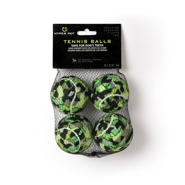 Hyper Pet 4'lü Green Camo Tenis Topu (Orta Boy) - Oyun Topları ve Frizbiler