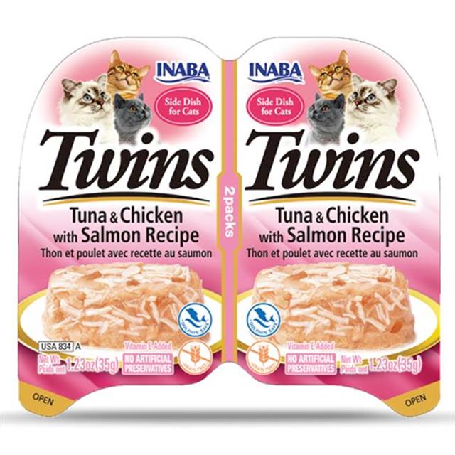 Inaba Twins Ton Balıklı, Somonlu ve Tavuklu Kedi Ödül Jölesi 2 x 35 Gr