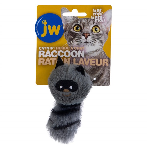 JW Cataction Kedi Otlu Peluş Rakun (Gri) - Kumaş ve Peluş Oyuncaklar