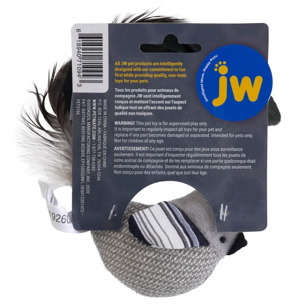 JW Cataction Kedi Otlu Tüylü Kuş - Kumaş ve Peluş Oyuncaklar