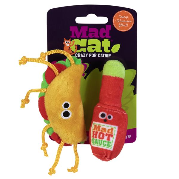 Mad Car Taco Tuesday Kedi Otlu ve Matatabili 2'li Kedi Oyuncağı - Kumaş ve Peluş Oyuncaklar