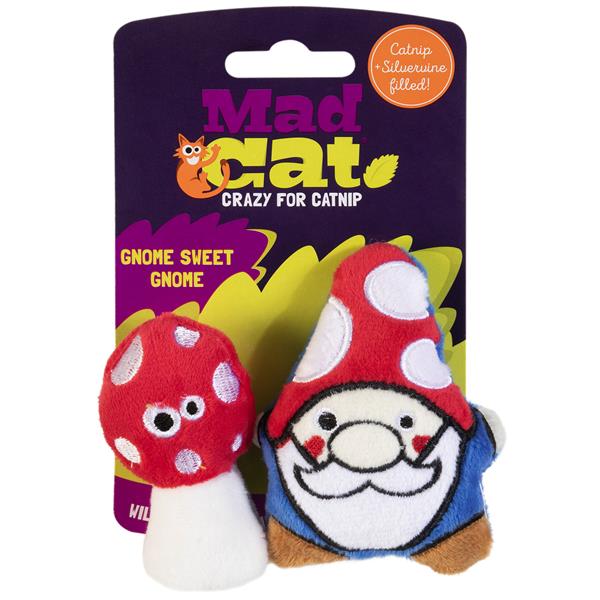 Mad Cat Gnome Kedi Otlu ve Matatabili 2'li Kedi Oyuncağı  - Kumaş ve Peluş Oyuncaklar