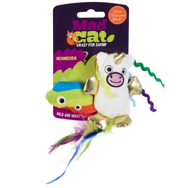 Mad Cat Mewnicorn Kedi Otlu ve Matatabili 2'li Kedi Oyuncağı  - Kumaş ve Peluş Oyuncaklar