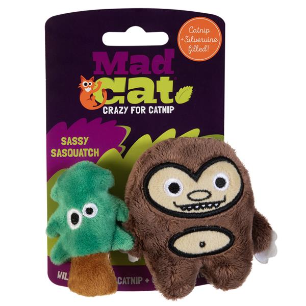 Mad Cat Sassy Sasquatch Kedi Otlu ve Matatabili 2'li Kedi Oyuncağı  - Kumaş ve Peluş Oyuncaklar