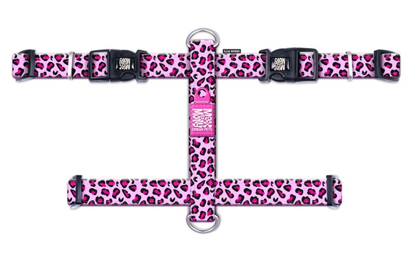 Max & Molly Leopard Pink Göğüs Tasması