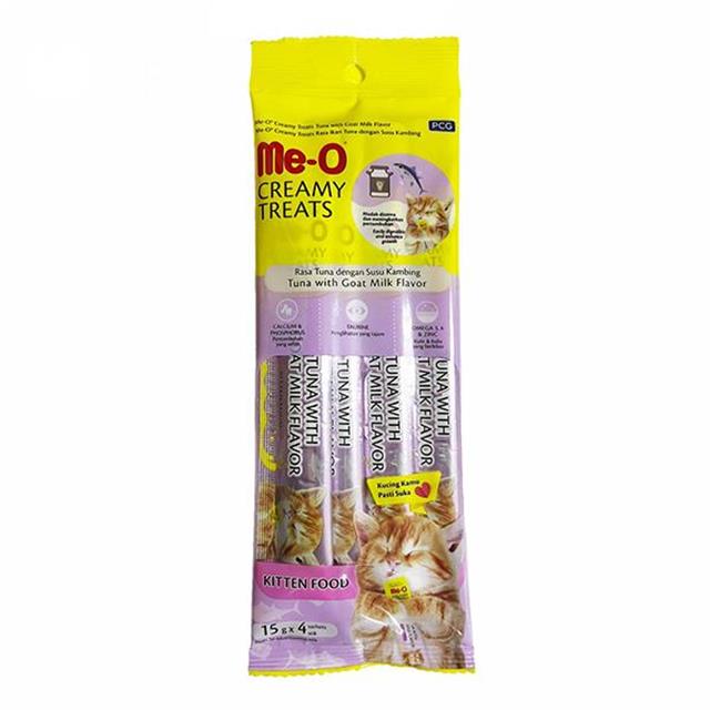 Me-O Creamy Yavru Kedi Ton Balıklı/Keçi Sütlü Kedi Ödülü 4x15
