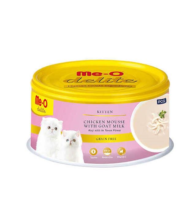 Me-O Delite Keçi Sütlü/Tavuk Püresi Kedi Konservesi 80GR