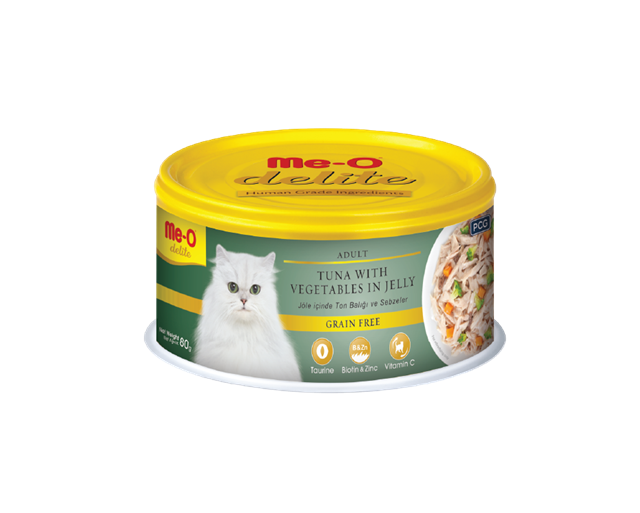 Me-O Delite Ton Balıklı ve Sebzeli Kedi Konservesi 80gr