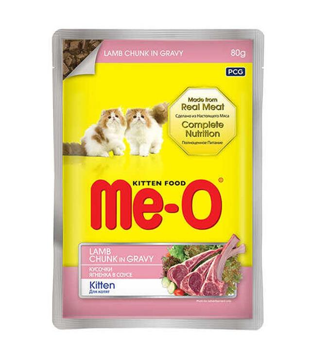 Me-O Pouch Kuzu Etli Yavru Kedi Konservesi 80GR